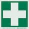 Brady First Aid Symbol Sign, 6 in x 6 in, Square, Polyester, 59283 59283 - alternate 1